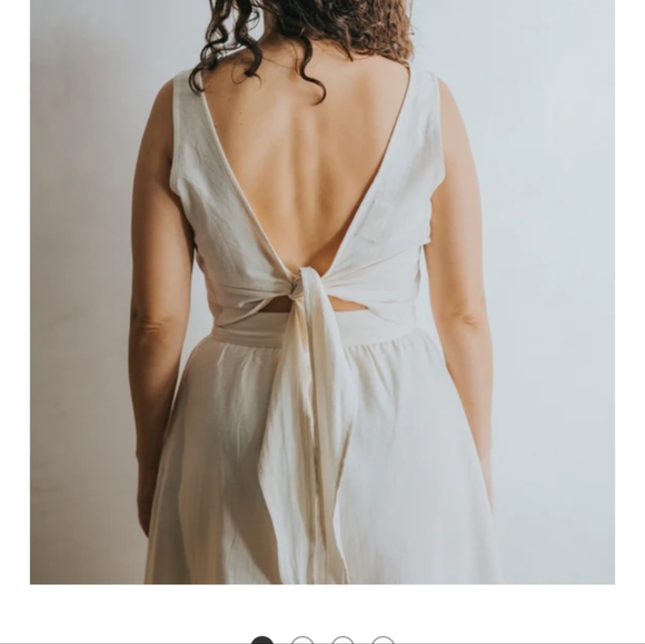 MIHA Triple Threat Tie Top Size Medium Natural Neutral Color - Picture 9 of 11